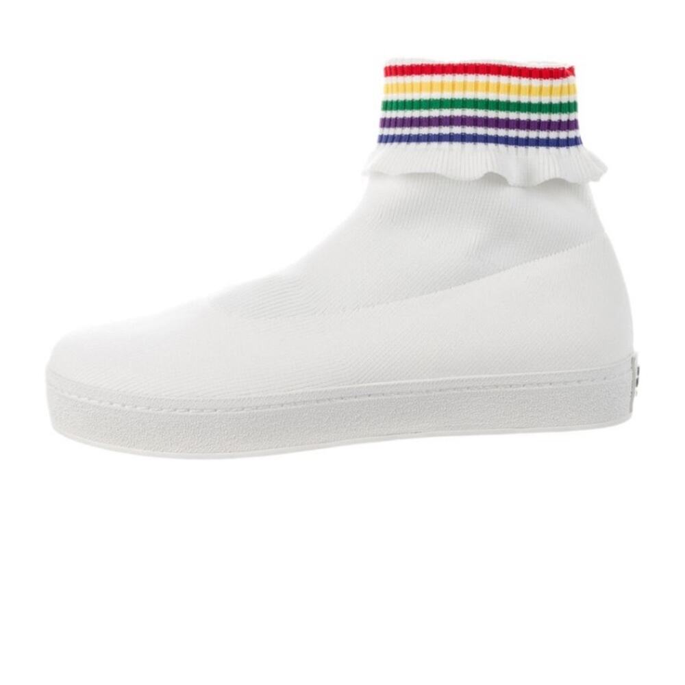 Opening Ceremony Bobby Rainbow Stripe Sneakers NIB size 36 size 6 white